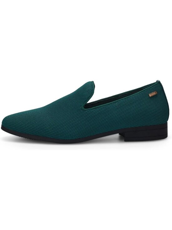 UUBARIS Men\'s Peafowl Green Elegant Tuxedo Loafers Slip on Dress Formal Shoes main image 4